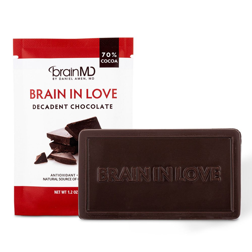 Brain in love chocolate